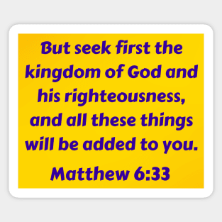 Bible Verse Matthew 6:33 Sticker